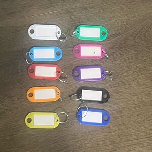 Colorful Key Tags Set of 10